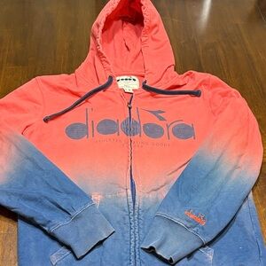 Diadora Red and Blue Hoodie